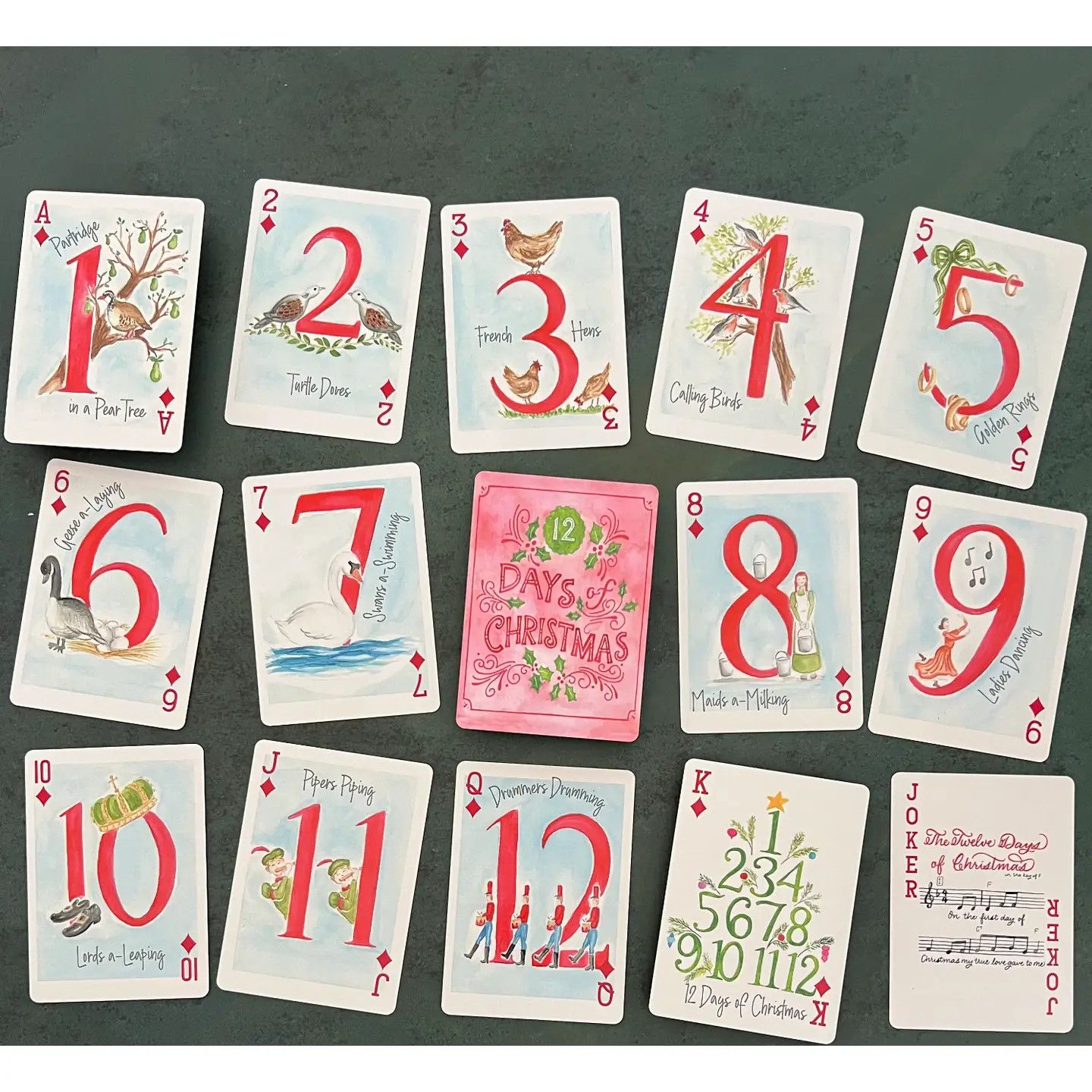 12 Days of Christmas Playing Cards
