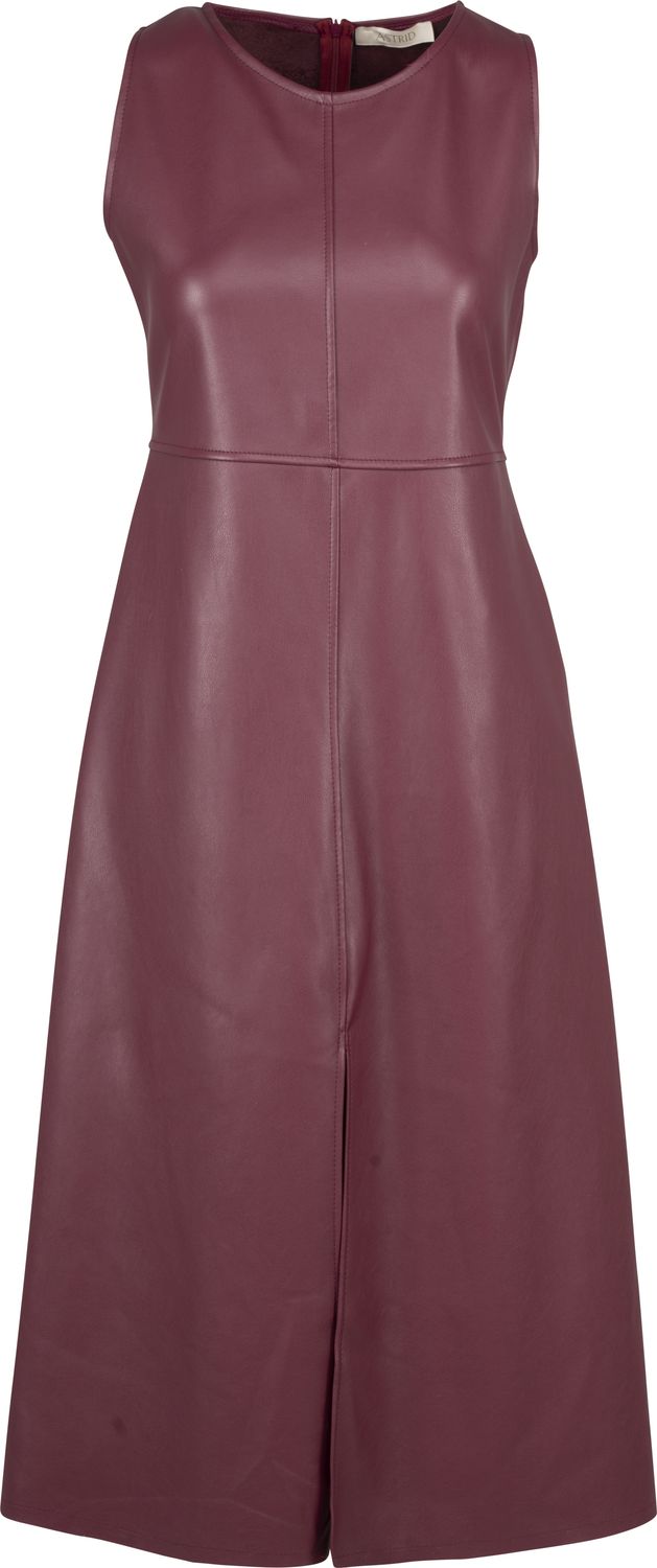Vegan Leather Midi Dress