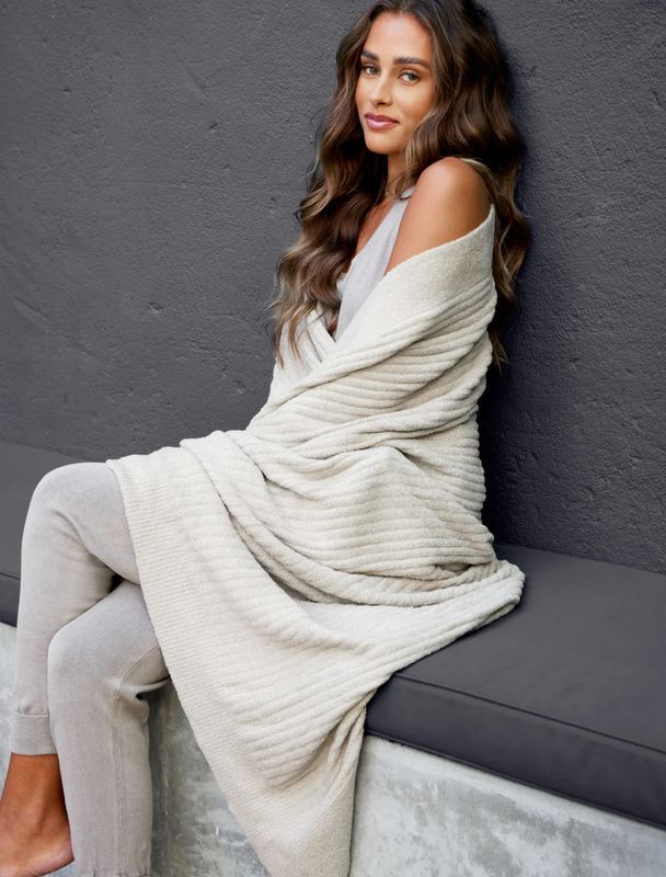 CozyChic Lite® Ribbed Throw Pearl
