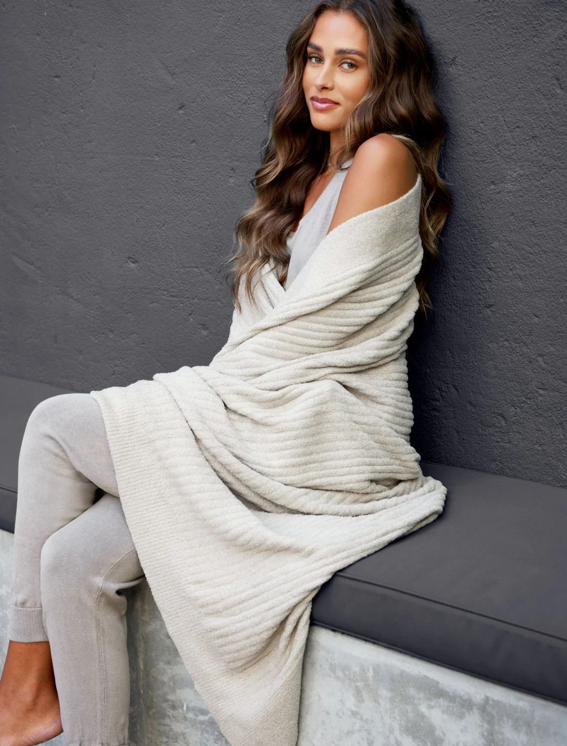 CozyChic Lite® Ribbed Throw Pearl