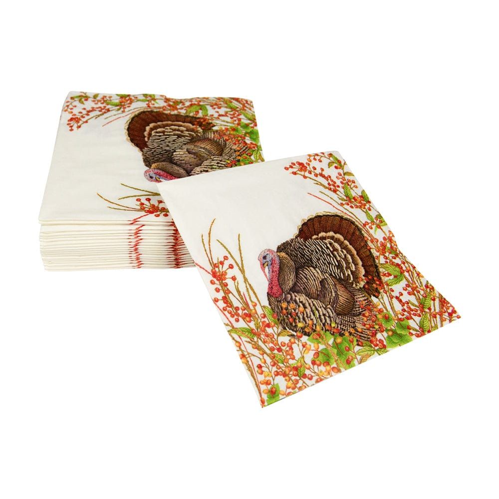 Turkey And Berries Cocktail Napkins