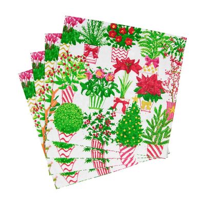 Christmas Flower Market Luncheon Napkins