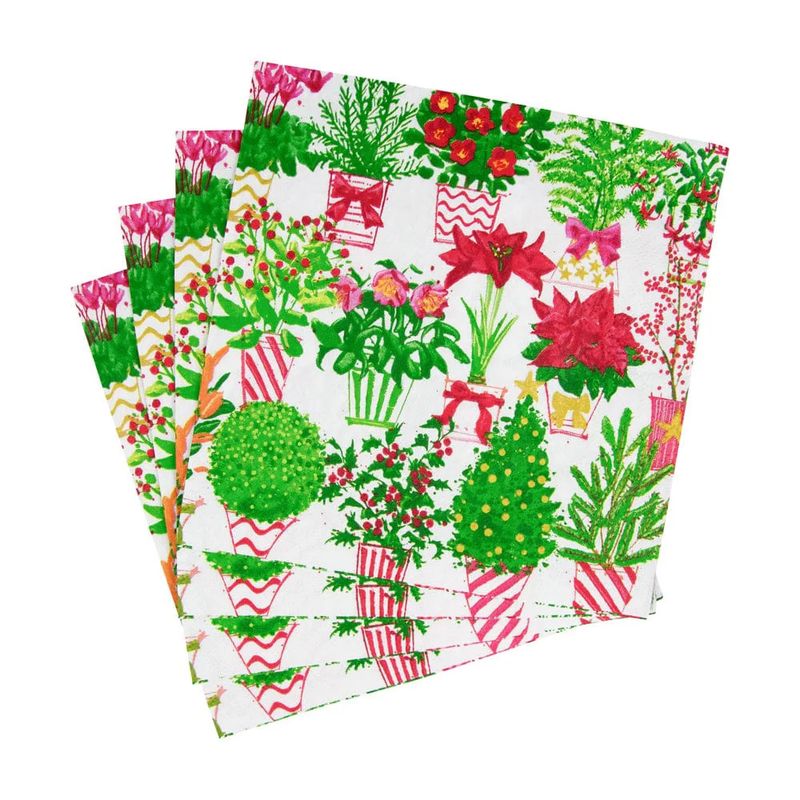 Christmas Flower Market Luncheon Napkins