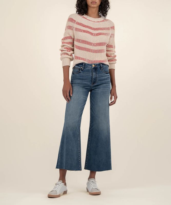 Reagen-Scoop Neck Long Sleeve Sweater