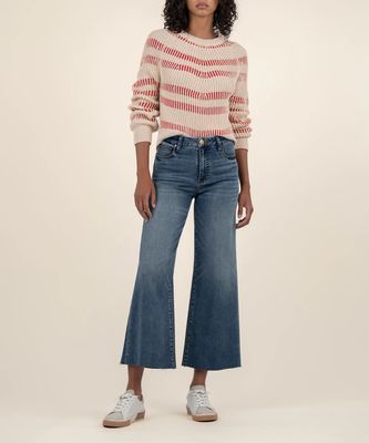 Reagen-Scoop Neck Long Sleeve Sweater