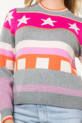 Pink Star &amp; Stripe Sweater