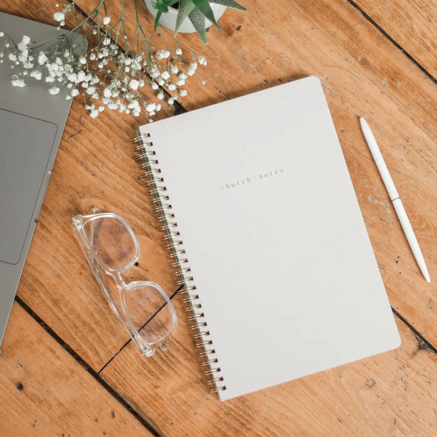 Church Notes Notebook - Dove Grey