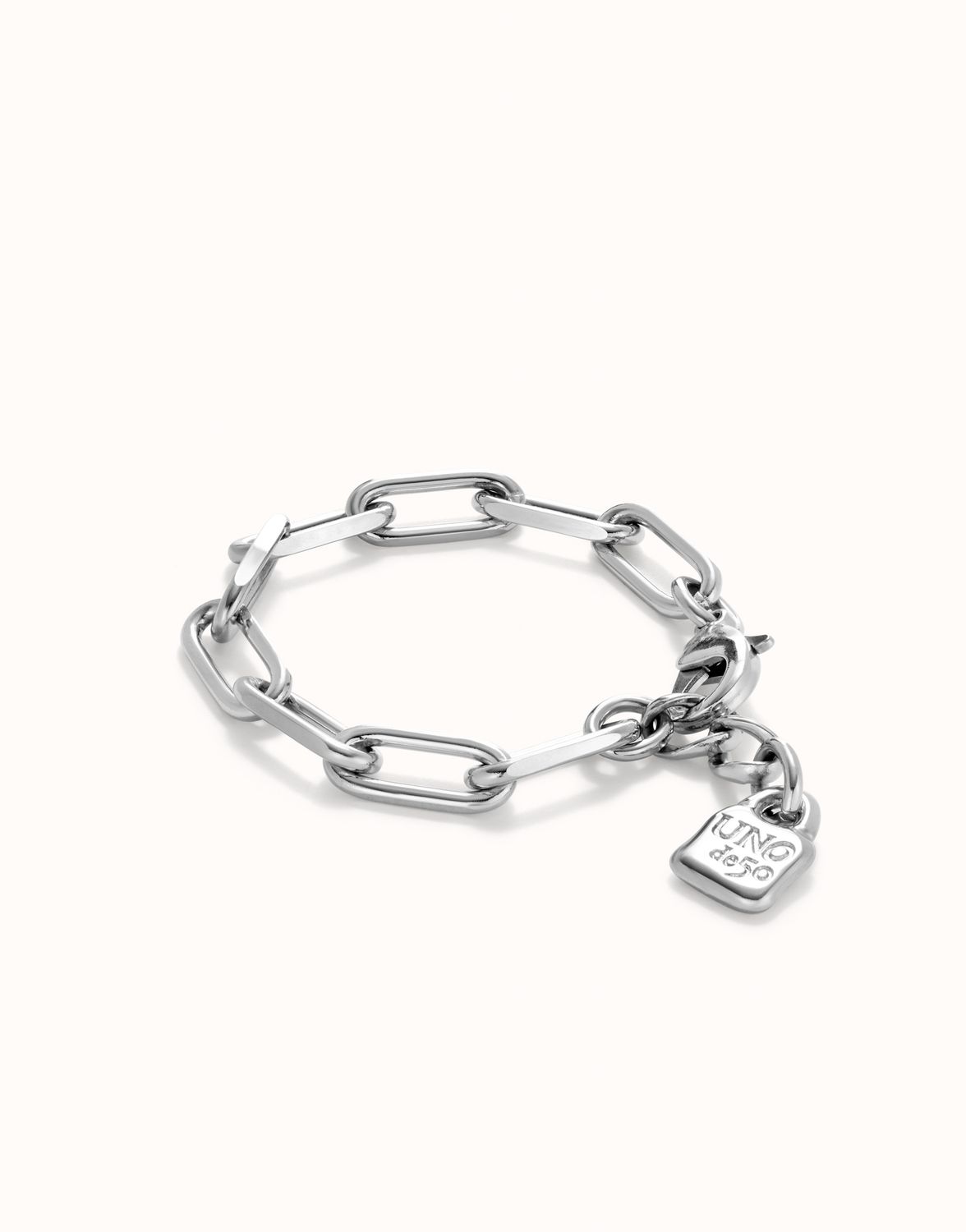 Ser Valiente Sterling Silver-Plated Bracelet w/Links (Medium)
