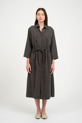 Belted Midi Shirt Dress