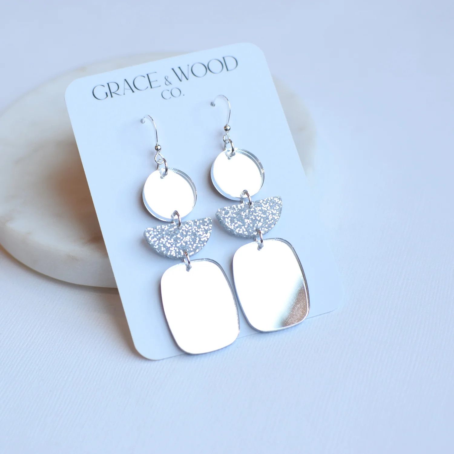Silver Glam Geo Triple
