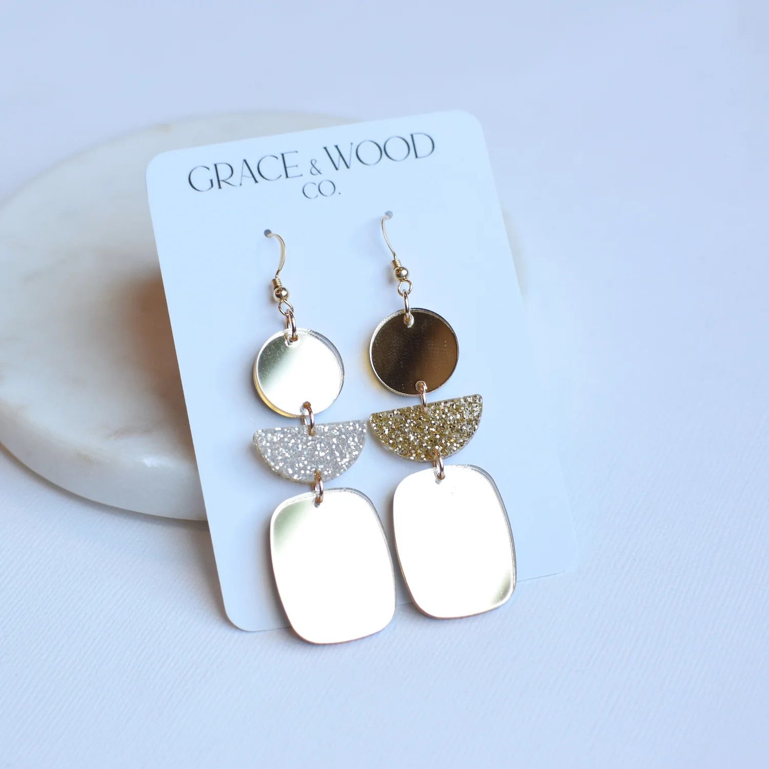 Gold Glam Geo Triple