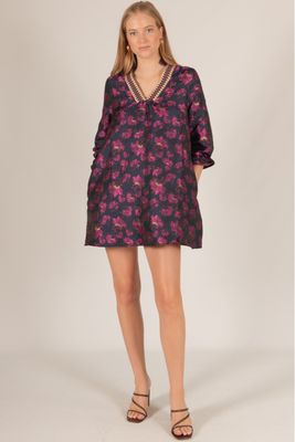 Floral Jacquard Dress