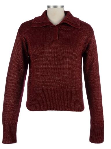 Anabel-Henley Sweater, Color: Wine, Size: Medium