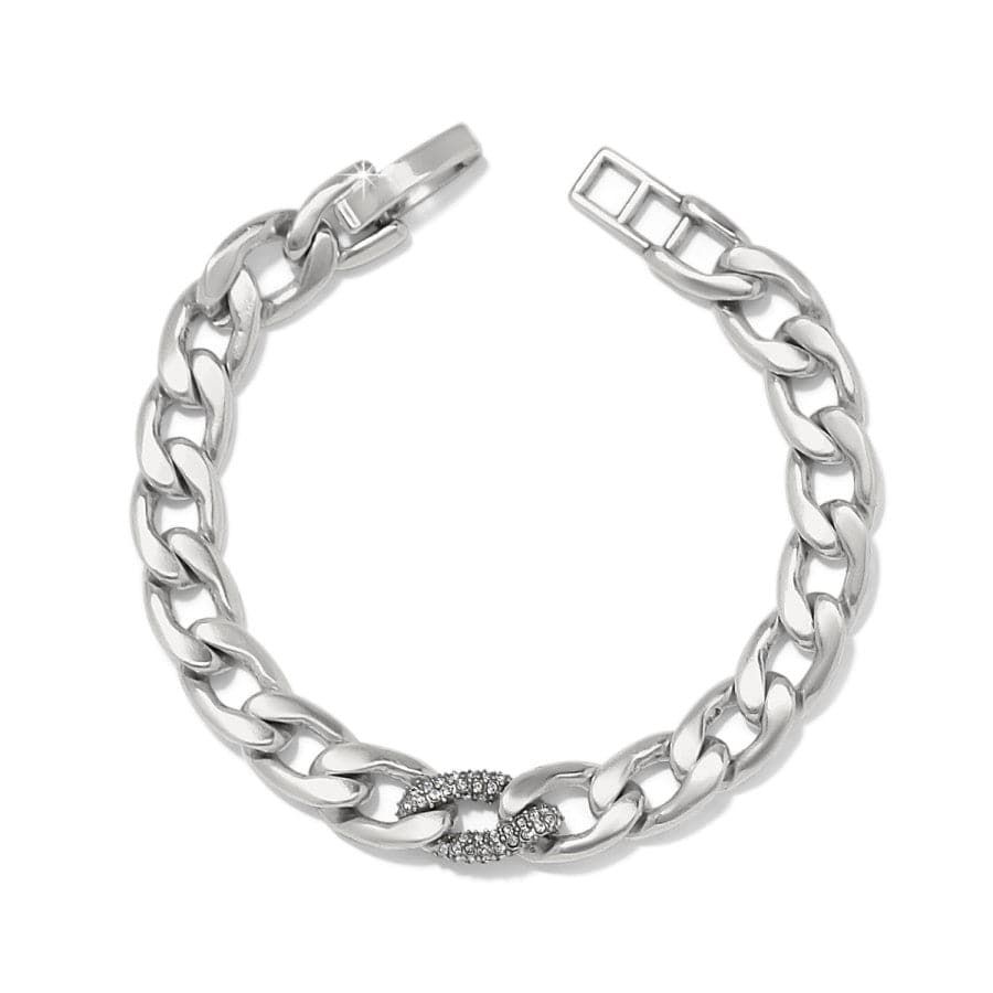 Cleo Pave Link Bracelet Silver