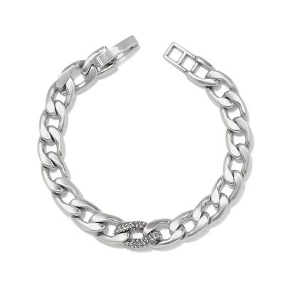 Cleo Pave Link Bracelet Silver