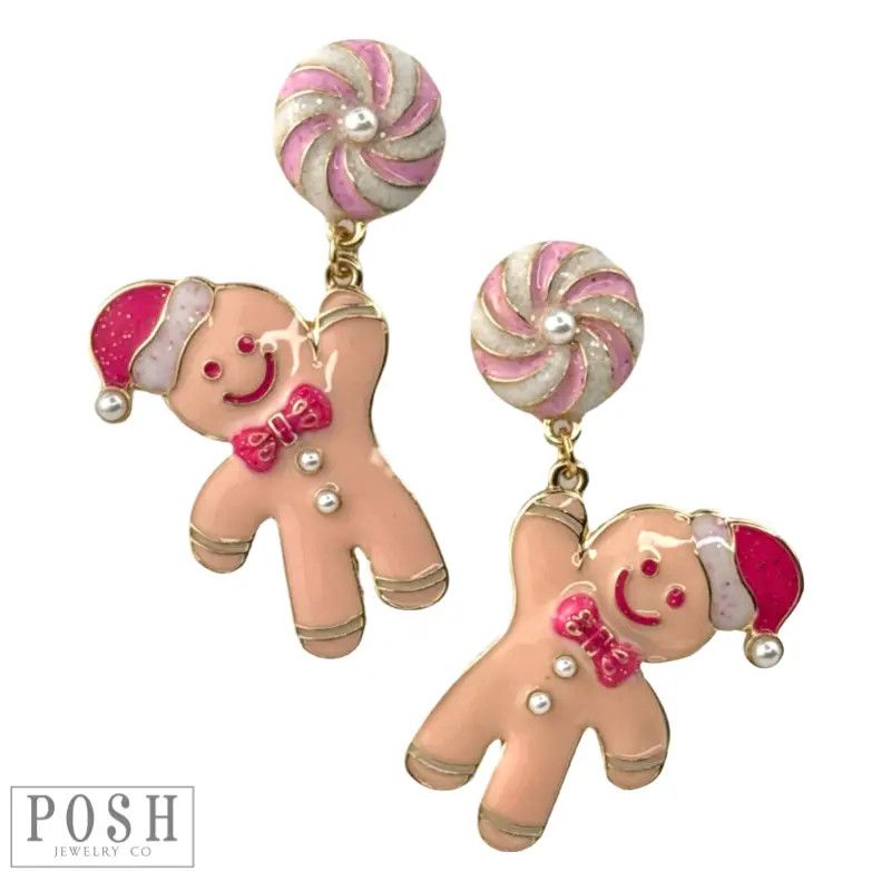 Gingerbread on Peppermint-Pink