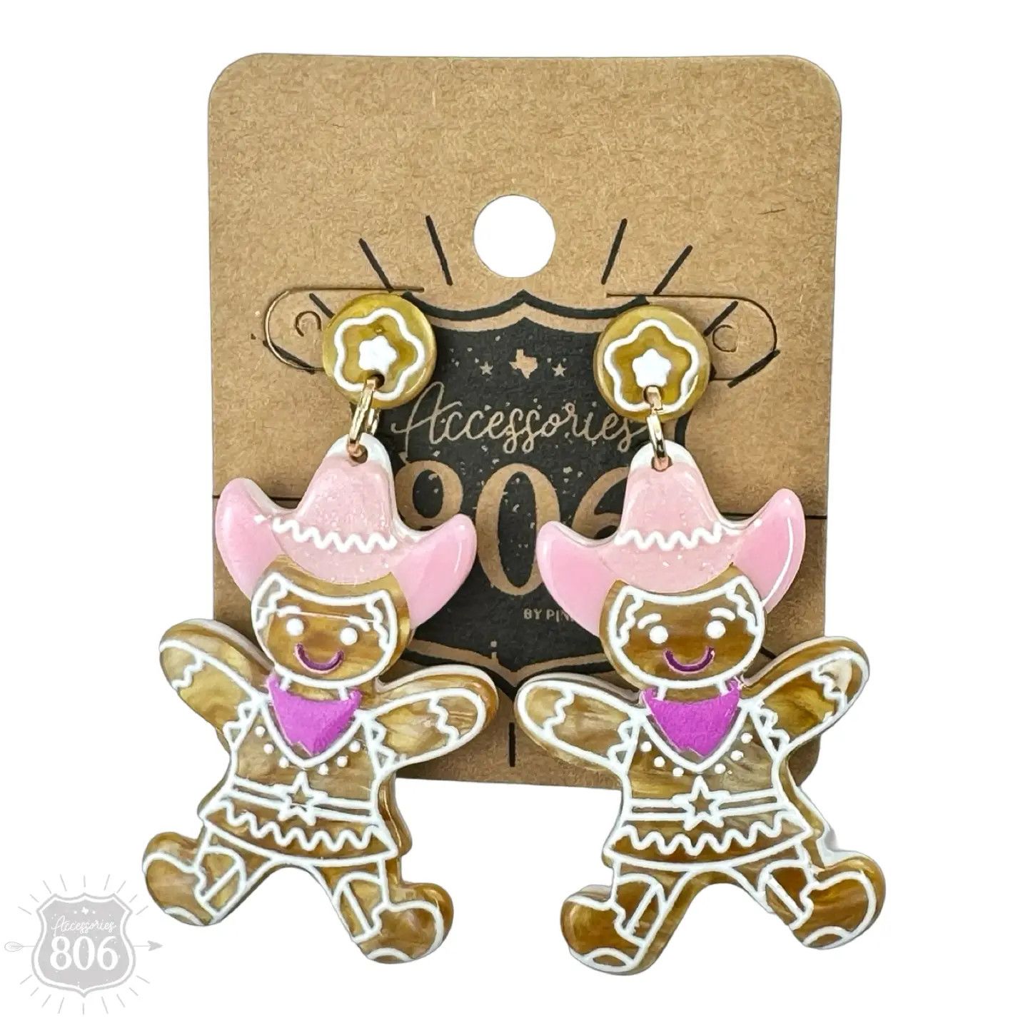 Western Christmas Gingerbread-Pink