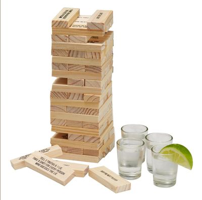 Stumbling Blocks w/4 Shot Glasses in Gift Box