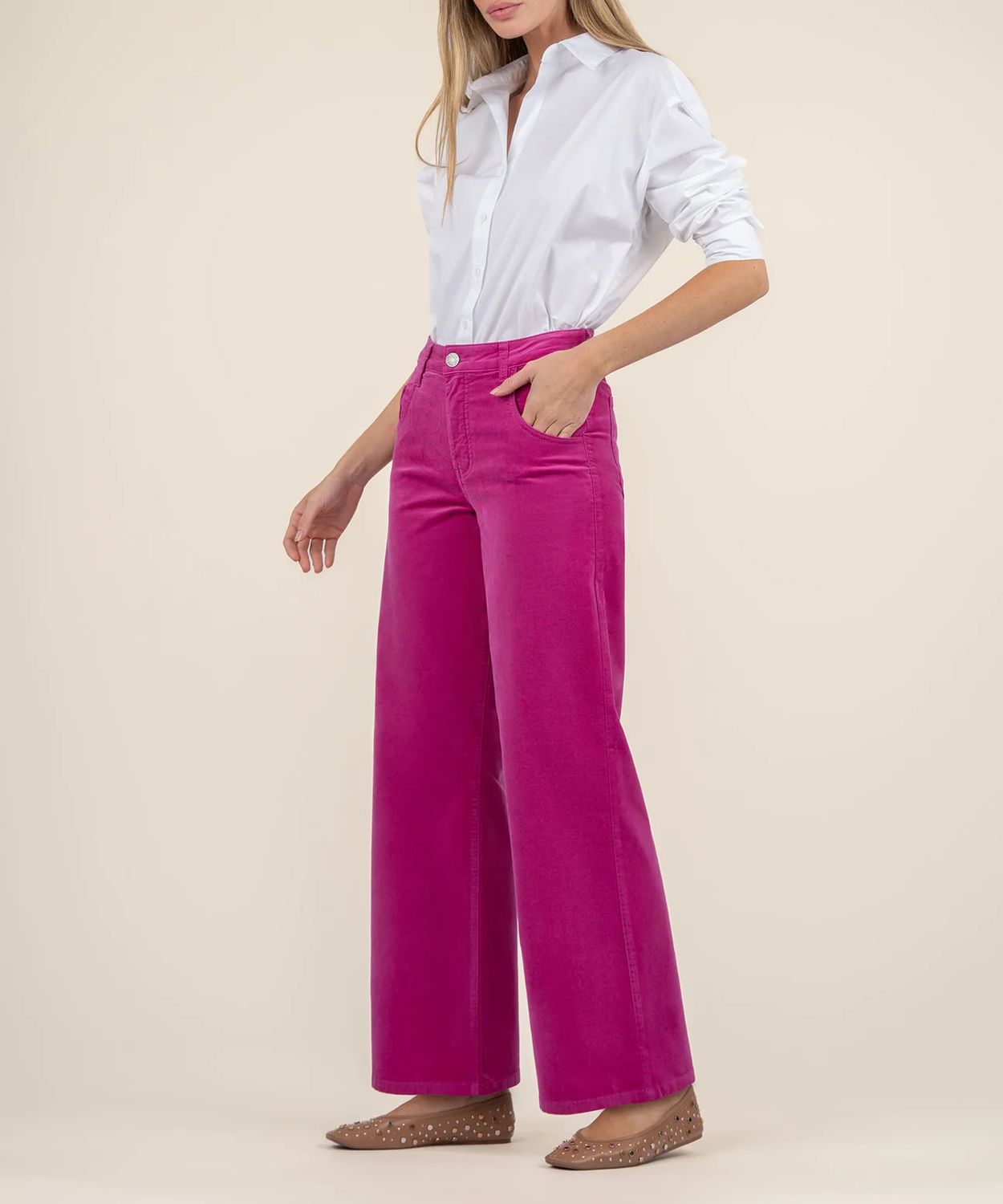 Jean Velvet HR Wide Leg
