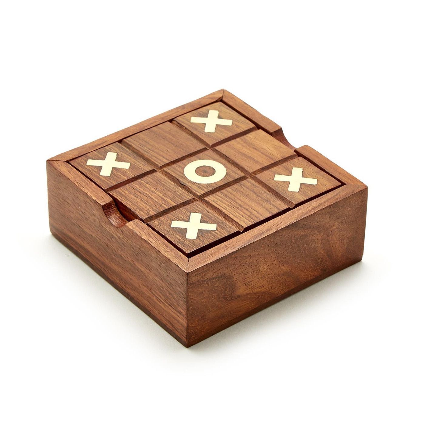2-in-1 Game Set in Storage Box-Tick-Tac-Toe &amp; Solitaire