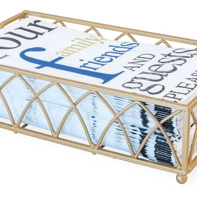 Paper Guest Towel Metal Caddy Arch Matte Gold