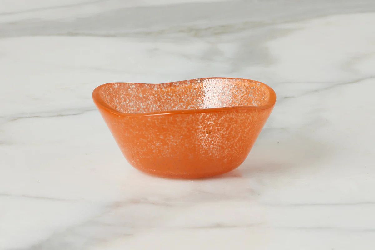 Glass Dipping Bowl, Orange