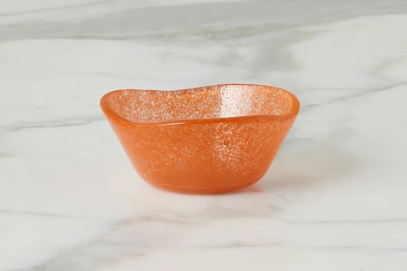 Glass Dipping Bowl, Orange