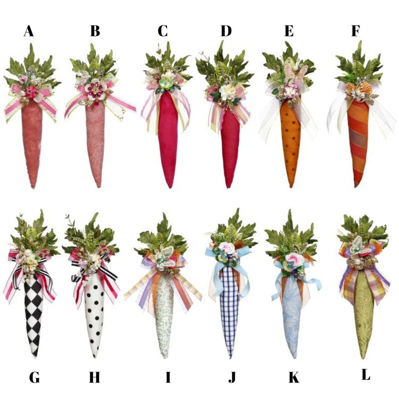 Jeweled Embellished Carrots 9.5"