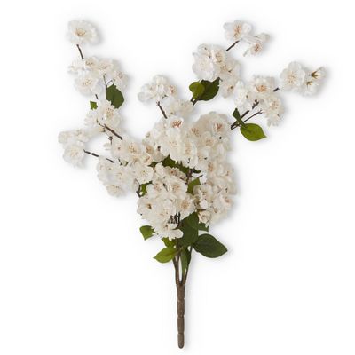 25&quot; White Peach Blossom Bush