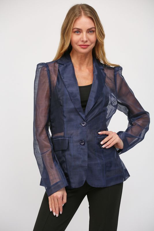 Sheer Navy Blazer