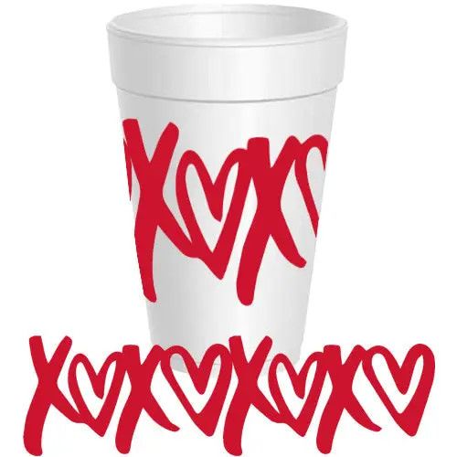 Xoxo Wrap Cups - 10 Pack