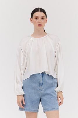 Lace Trimmed Blouse