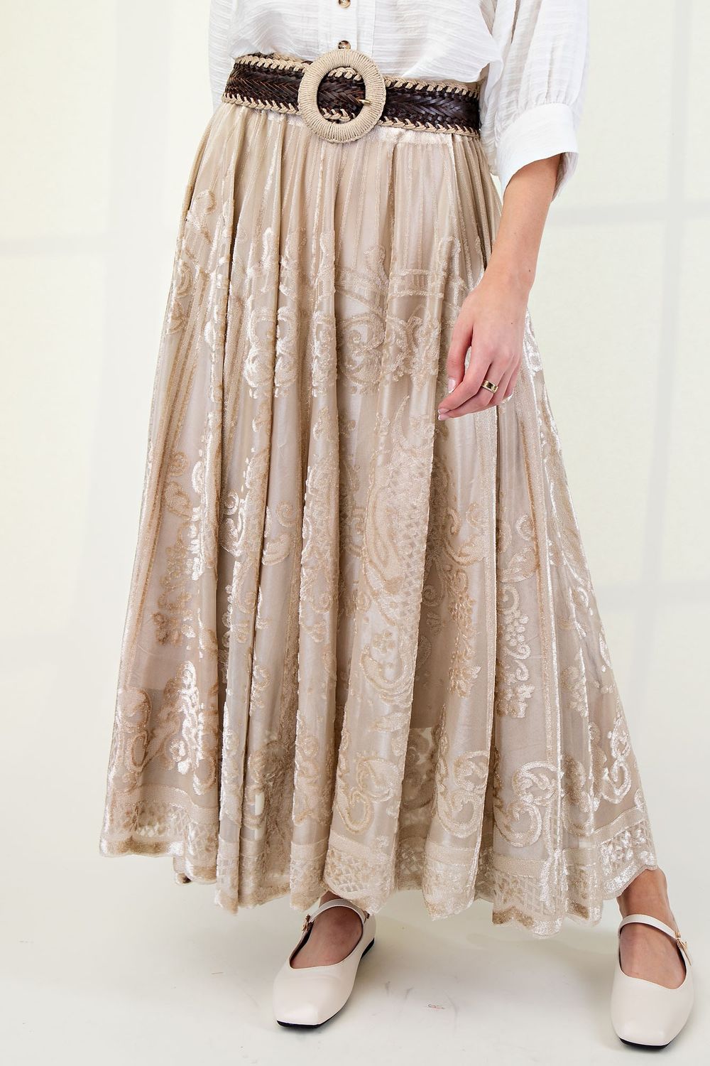 Burnout Maxi Skirt