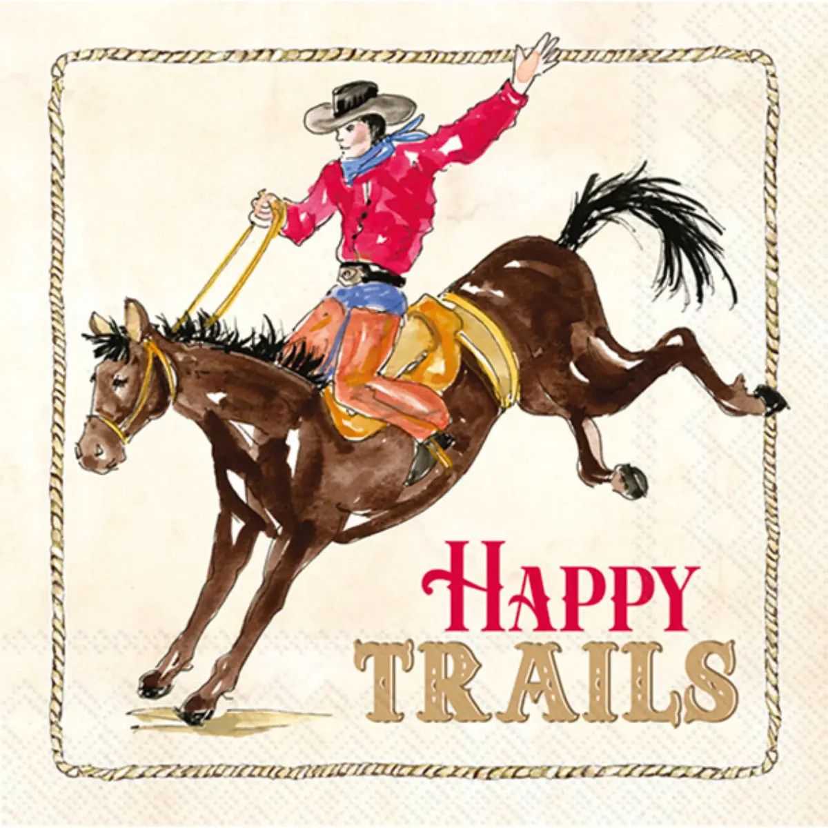 Happy Trails Cocktail Napkin