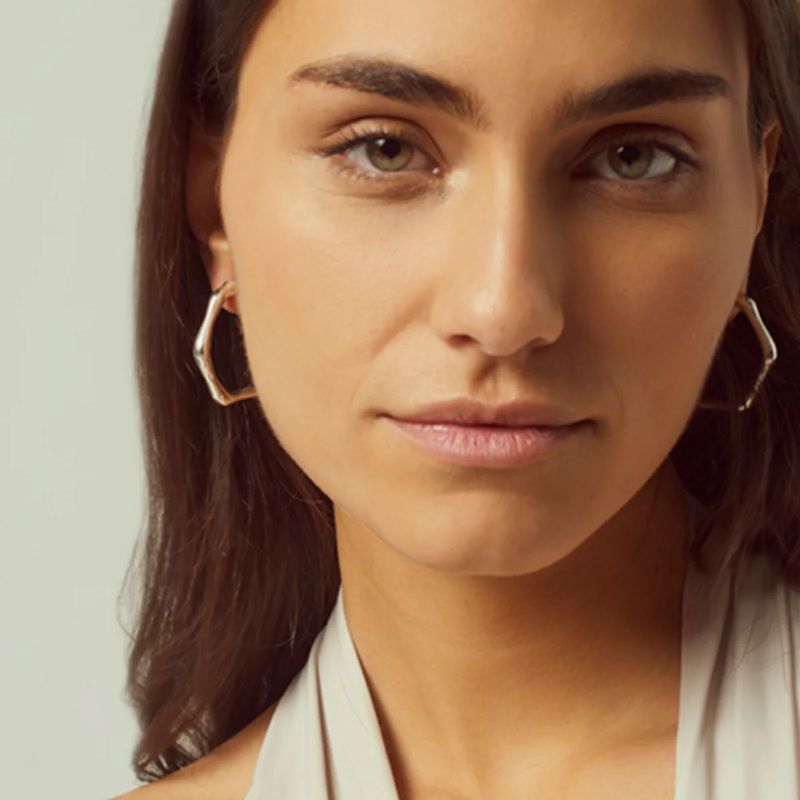 Bamboo Hoop Earrings
