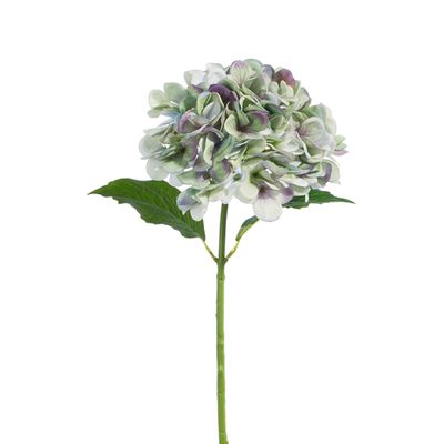 19&quot; Real Touch Green &amp; Purple Hydrangea Stem