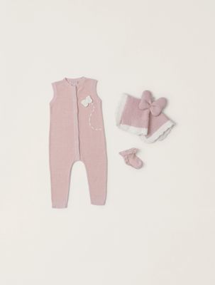 CozyChic Ultra Lite® Baby Butterfly Onesie Set