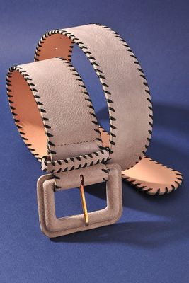 Contrast Whipstitch Belt