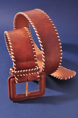 Contrast Whipstitch Belt