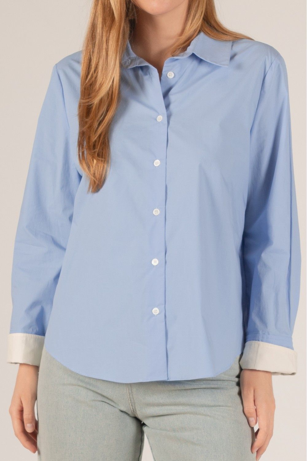 Colorblock Button Down Top