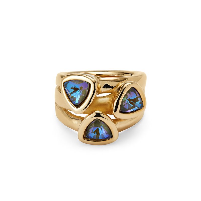 Ser Camaleonica Three Stone Ring Gold (15/7.5)
