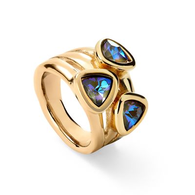 Ser Camaleonica Three Stone Ring Gold (15/7.5)