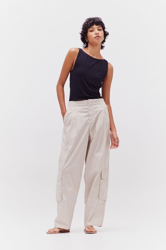 Cotton Poplin Cargo Pant