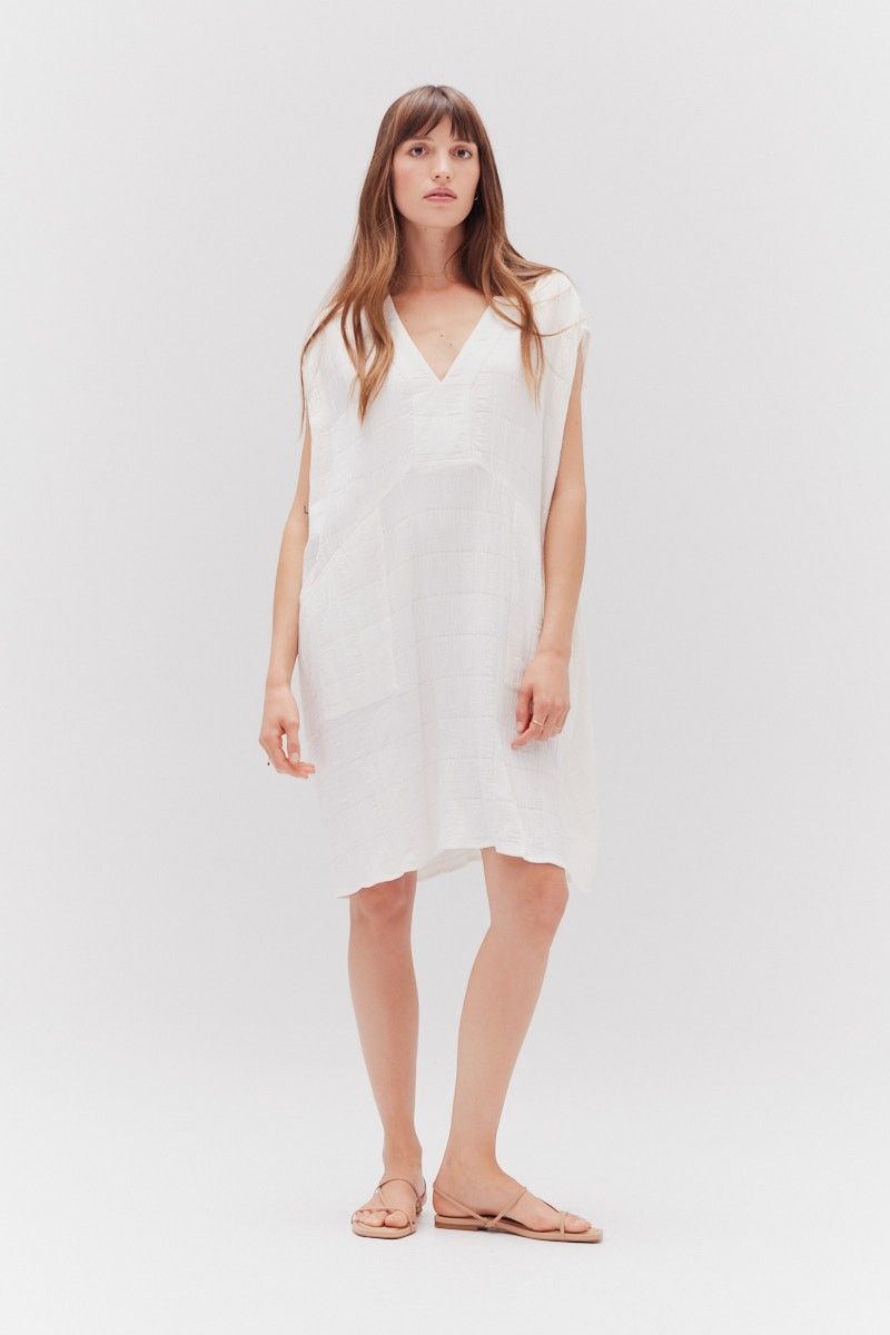 Gauze Gingham Relaxed Dress