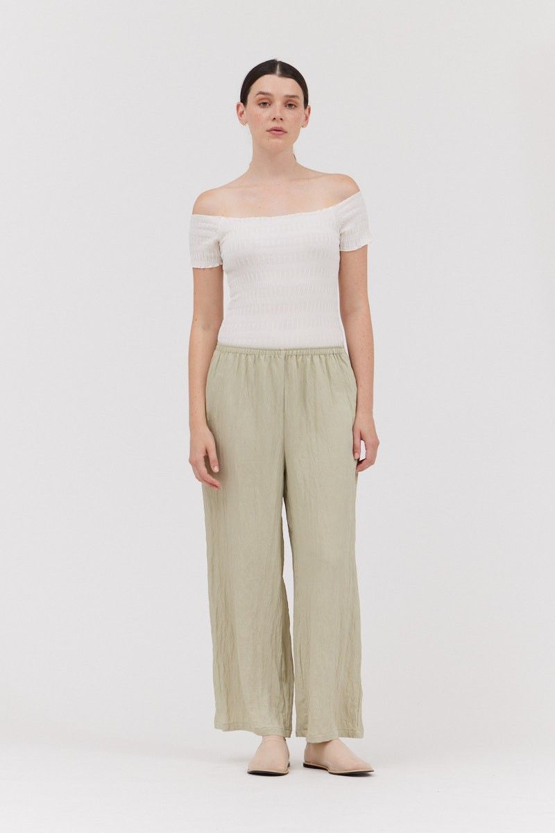 Crinkle Fabric Pants