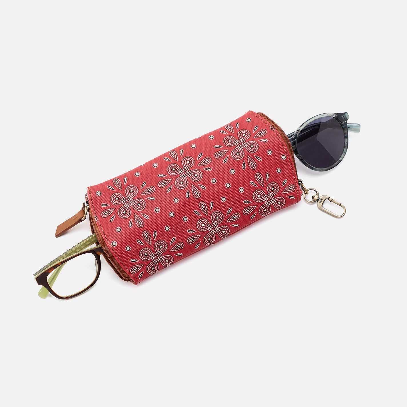 HOBO Spark Double Eyeglass Case Red Jouurney Bandana