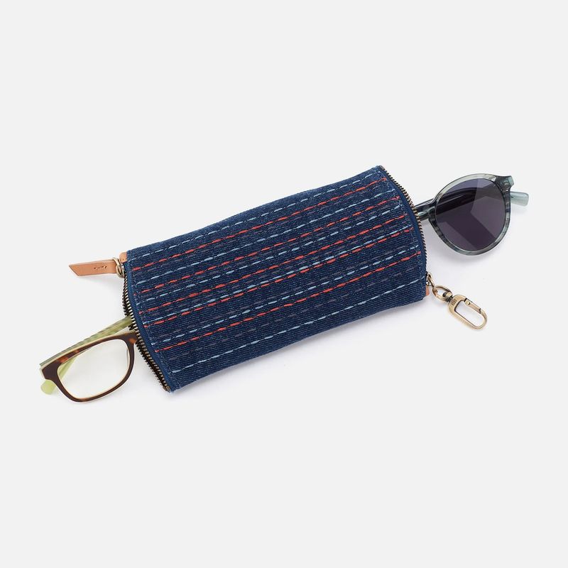 HOBO Spark Double Eyeglass Case Dark Denim