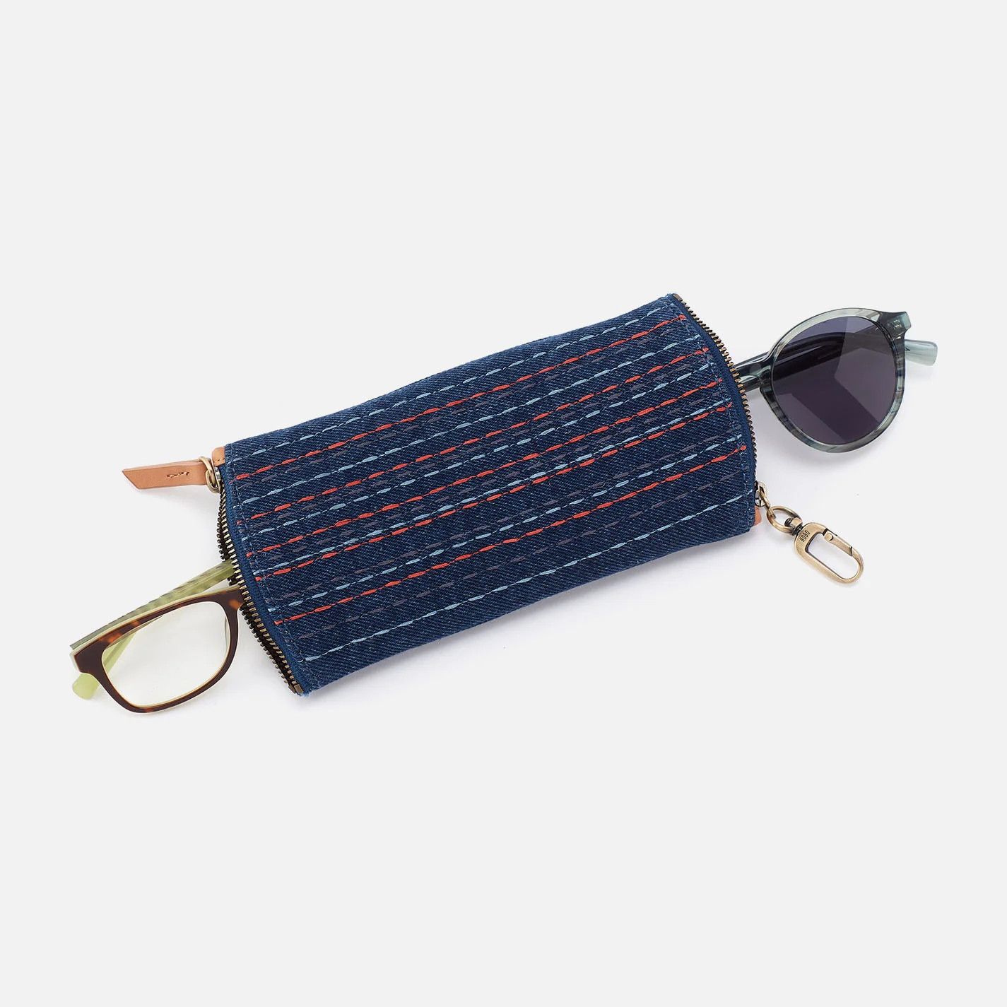 HOBO Spark Double Eyeglass Case Dark Denim