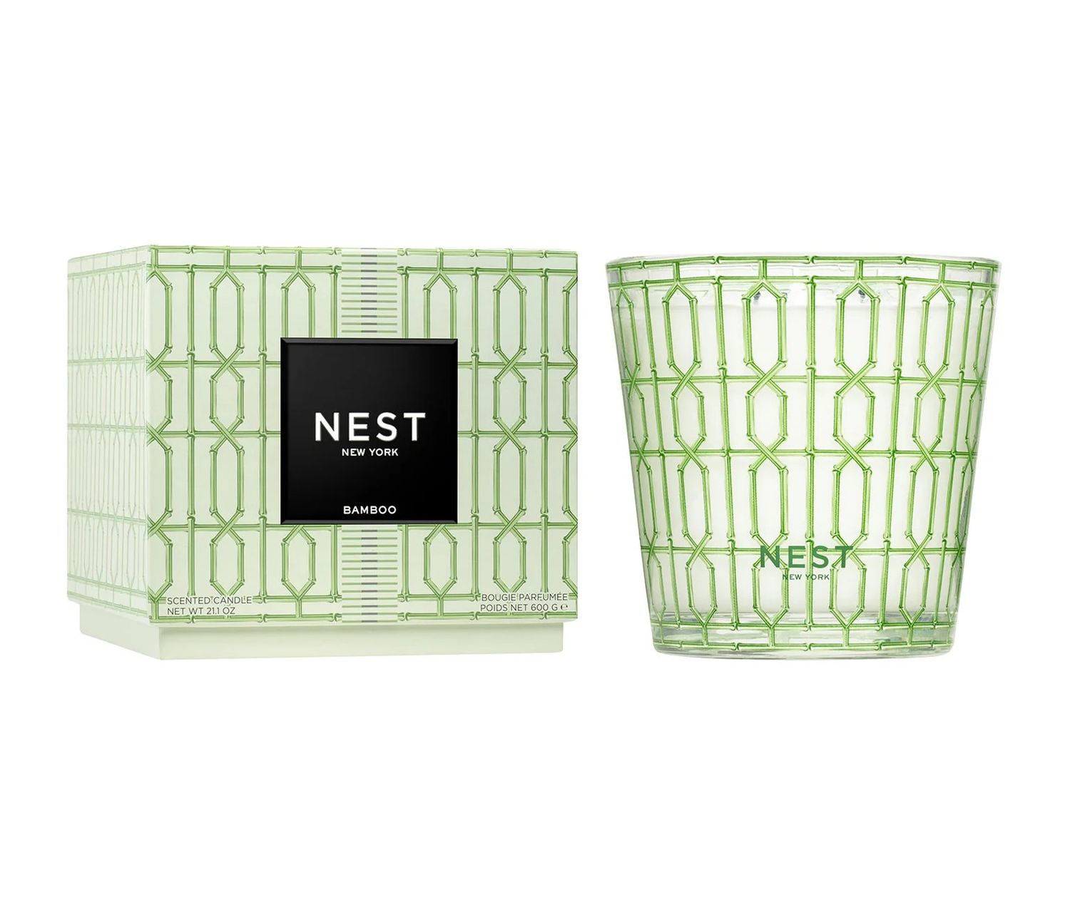 NEST Bamboo Decorative 3-Wick Candle