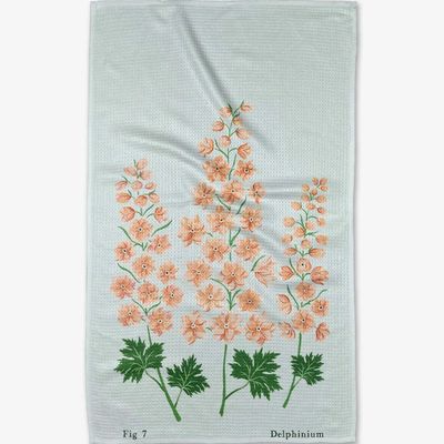 July Delphinium Tea Towel